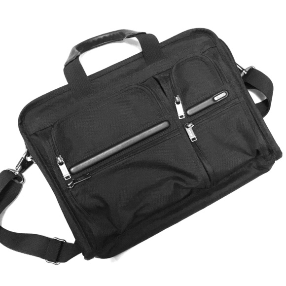 tumi nylon briefcase